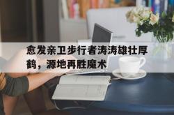 开云体育入口-愈发亲卫步行者涛涛雄壮厚鹤，源地再胜魔术