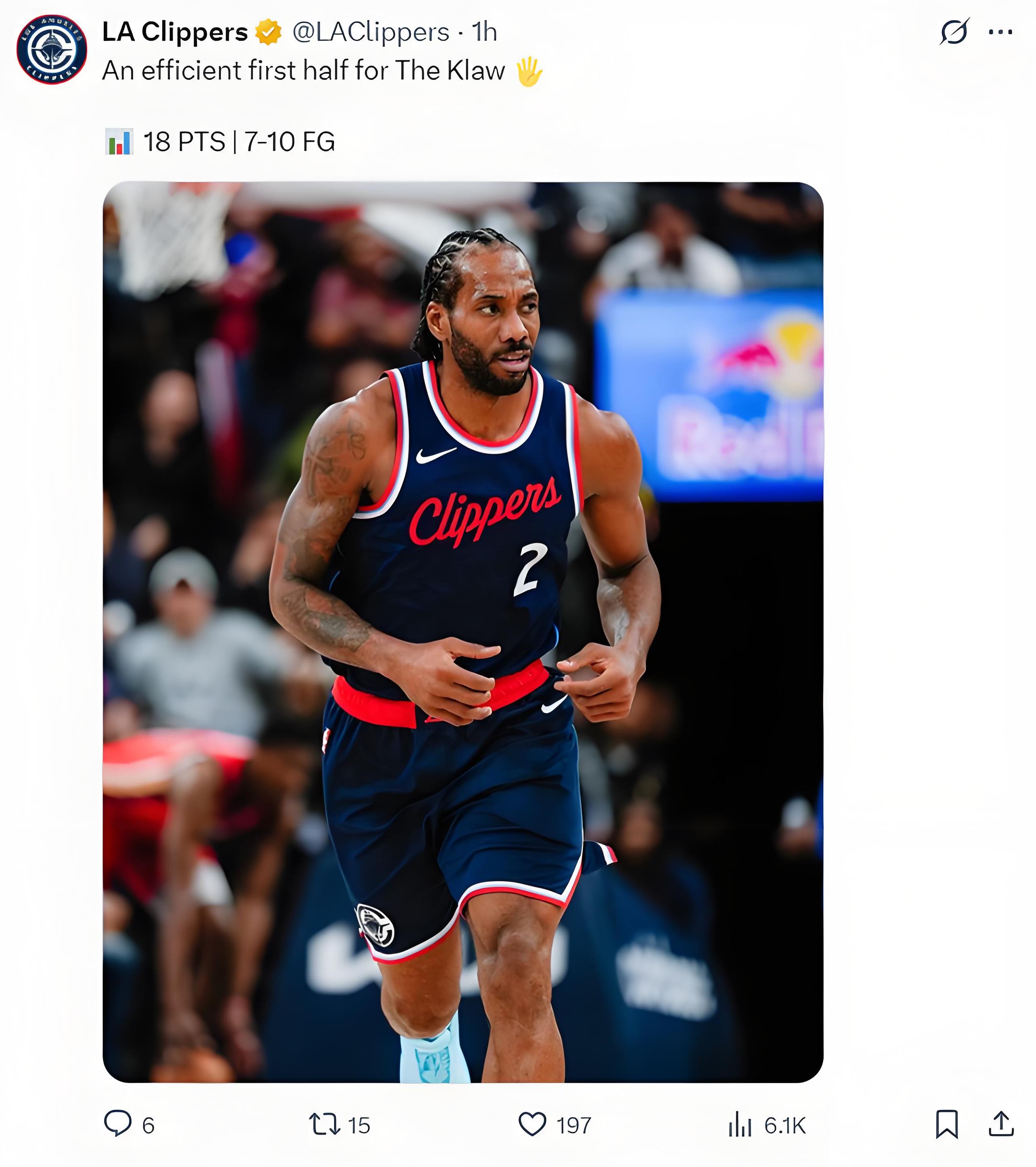 快船客场逆转鹈鹕，豪取五连胜